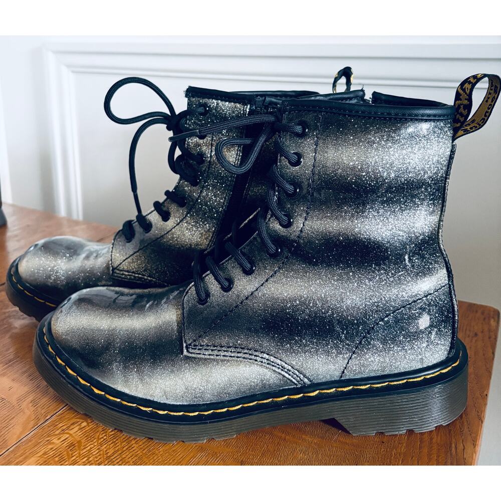 Doc Martens Youth 1460 Ombre Glitter Boots, Size 5